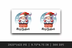 Watercolor cute Santa Claus stuck in chimney Merry Christmas quote print 20 oz tumbler skinny mug wrap clipart t-shirt sublimation printable design