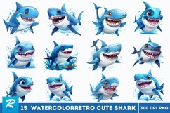 watercolor Cute Shark clipart Bundle,sea animals,under the sea,cute animals,baby animals,watercolor,watercolor animals,baby shark,baby whale,baby seal,watercolor pngs,png,transparent,baby animals,sea animals,ocean PNG,clipart bundle,watercolor dolphin,wha