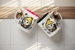 Watercolor cute smiling hedgehog neon yellow hat fall autumn leaves animal print 20 oz tumbler mug wrap clipart printable sublimation design png
