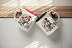 Watercolor cute snowman bird Warm Wishes quote Christmas New Year winter print tumbler skinny mug wrap clipart t-shirt sublimation printable design