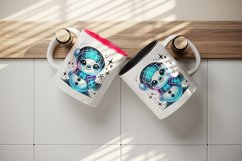 Watercolor cute snowman blue scarf hat smile Christmas New Year winter print 20oz tumbler skinny mug wrap clipart t-shirt sublimation printable design