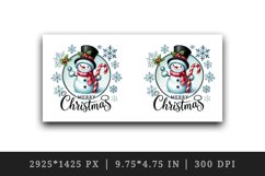Watercolor cute snowman hat Merry Christmas quote New Year winter print 20 oz tumbler skinny mug wrap clipart t-shirt sublimation printable design