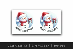 Watercolor cute snowman hat sign Merry Christmas quote New Year winter print tumbler skinny mug wrap clipart t-shirt sublimation printable design png