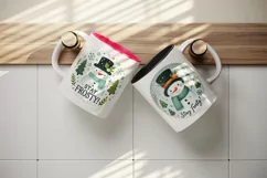 Watercolor cute snowman hat Stay Frosty quote Christmas New Year winter print tumbler skinny mug wrap clipart t-shirt sublimation printable design png