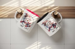 Watercolor cute snowman holding gift Joyful wishes Christmas quote print 20 oz tumbler skinny mug wrap clipart t-shirt sublimation printable design