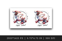 Watercolor cute snowman holding gift Joyful wishes Christmas quote print 20 oz tumbler skinny mug wrap clipart t-shirt sublimation printable design