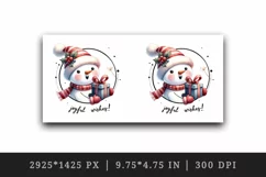 Watercolor cute snowman holding gift Joyful wishes Christmas quote print 20 oz tumbler skinny mug wrap clipart t-shirt sublimation printable design