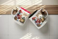Watercolor cute snowman reading storybook Cozy Christmas Tales quote print 20 oz tumbler skinny mug wrap clipart t-shirt sublimation printable design