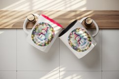 Watercolor cute snowman scarf hat lights Sparkle Shine Christmas quote print 20oz tumbler skinny mug wrap clipart t-shirt sublimation printable design