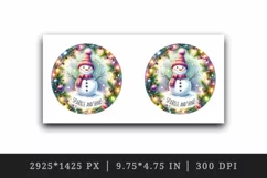 Watercolor cute snowman scarf hat lights Sparkle Shine Christmas quote print 20oz tumbler skinny mug wrap clipart t-shirt sublimation printable design