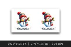 Watercolor cute snowman scarf hat Merry Christmas quote print 20 oz tumbler skinny mug wrap clipart t-shirt sublimation printable design