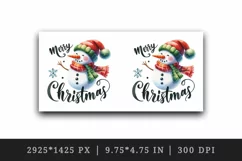 Watercolor cute snowman scarf hat snowflake Merry Christmas quote print 20 oz tumbler skinny mug wrap clipart t-shirt sublimation printable design