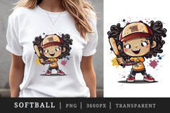 Watercolor cute softball t-shirt sublimation print design Product Image 1