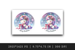 Watercolor cute sparkle unicorn present gift Merry Christmas quote print 20 oz tumbler skinny mug wrap clipart t-shirt sublimation printable design