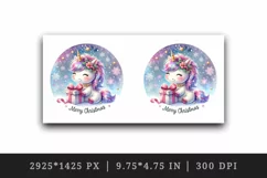 Watercolor cute sparkle unicorn present gift Merry Christmas quote print 20 oz tumbler skinny mug wrap clipart t-shirt sublimation printable design