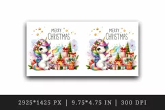 Watercolor cute sparkle unicorn present gift Merry Christmas quote print 20 oz tumbler skinny mug wrap clipart t-shirt sublimation printable design