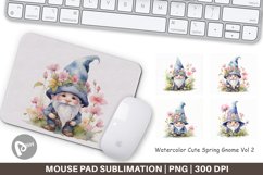 Mouse Pad Watercolor Spring Gnome Product Image 1