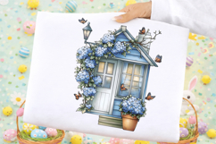 Watercolor Cute Spring House Clipart Product Image 2