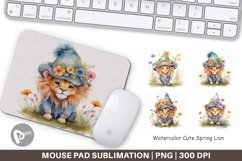 Mouse Pad Watercolor Spring Lion Product Image 1