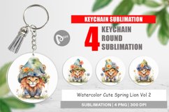 Keychain Watercolor Spring Lion Product Image 1