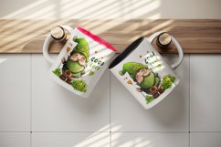 St Patricks Day Gnome mug, cup wrap sublimation design png Product Image 5