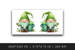 St Patricks Day Gnome mug, cup wrap sublimation design png Product Image 2