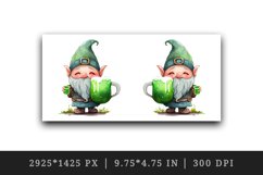 St Patricks Day Gnome mug, cup wrap sublimation design png Product Image 2