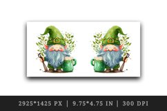 St Patricks Day Gnome mug, cup wrap sublimation design png Product Image 2