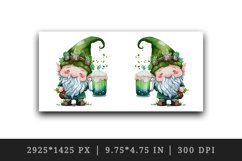 St Patricks Day Gnome mug, cup wrap sublimation design png Product Image 2