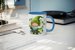 St Patricks Day Gnome mug, cup wrap sublimation design png Product Image 4