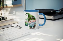 St Patricks Day Gnome mug, cup wrap sublimation design png Product Image 4