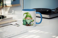 St Patricks Day Gnome mug, cup wrap sublimation design png Product Image 4
