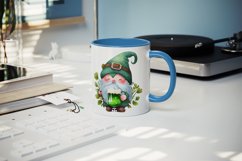 St Patricks Day Gnome mug, cup wrap sublimation design png Product Image 4