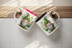 St Patricks Day Gnome mug, cup wrap sublimation design png Product Image 5