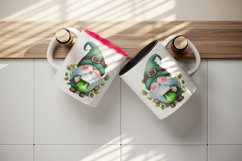 St Patricks Day Gnome mug, cup wrap sublimation design png Product Image 5