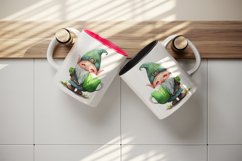 St Patricks Day Gnome mug, cup wrap sublimation design png Product Image 5