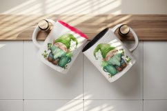 St Patricks Day Gnome mug, cup wrap sublimation design png Product Image 5