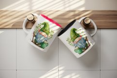 St Patricks Day Gnome mug, cup wrap sublimation design png Product Image 5