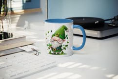 St Patricks Day Gnome mug, cup wrap sublimation design png Product Image 4