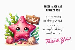 watercolor starfish clipart, Sea animal clipart Bundle Product Image 2
