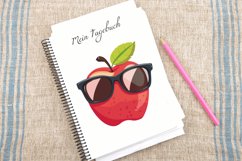 Watercolor Cute summer sunglass apple Clipart Bundle Product Image 2