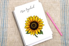 Watercolor Cute Sunflower Clipart Bundle Product Image 4