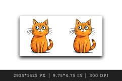 Watercolor cute surprised cat shocked kitty kitten animal funny pet print 20 oz tumbler skinny mug wrap clipart t-shirt sublimation printable design