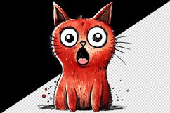 Watercolor cute surprised cat shocked kitty kitten animal funny pet print 20 oz tumbler skinny mug wrap clipart t-shirt sublimation printable design