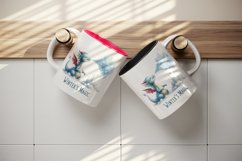 Watercolor cute tiny Christmas dragon snowflakes Winter magic quote print 20 oz tumbler skinny mug wrap clipart t-shirt sublimation printable design