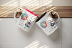 Watercolor cute tiny Christmas dragon snowflakes Winter s magic quote print 20 oz tumbler skinny mug wrap clipart t-shirt sublimation printable design