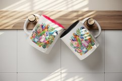 Watercolor cute tropical birds family summer vacation print 20 oz tumbler skinny mug wrap clipart t-shirt sublimation printable design