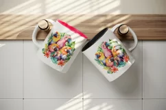 Watercolor cute tropical birds family summer vacation print 20 oz tumbler skinny mug wrap clipart t-shirt sublimation printable design