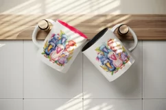 Watercolor cute tropical birds family summer vacation print 20 oz tumbler skinny mug wrap clipart t-shirt sublimation printable design