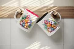 Watercolor cute tropical birds family summer vacation print 20 oz tumbler skinny mug wrap clipart t-shirt sublimation printable design